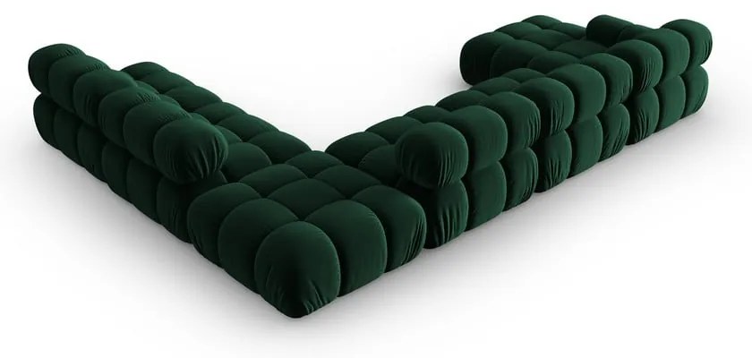 Zelená zamatová pohovka 379 cm Bellis – Micadoni Home