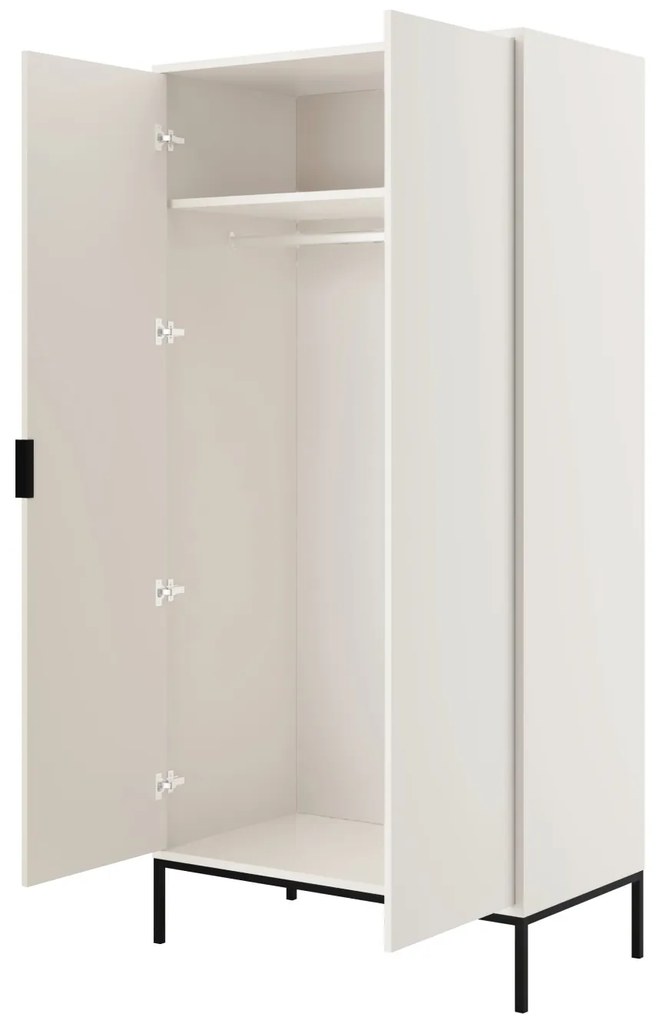 Šatníková skriňa Austin 100 cm biela/čierna