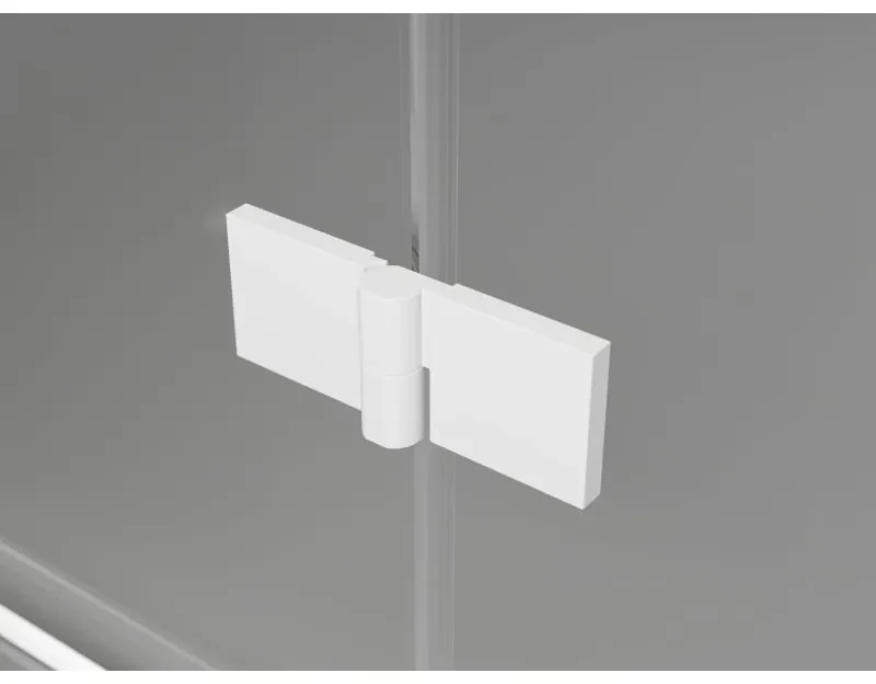 Mexen Lunar, L Duo výklopný sprchový kút 110 x 70 cm, 8mm číre sklo, biely profil, 834L-110L-070P-20-00
