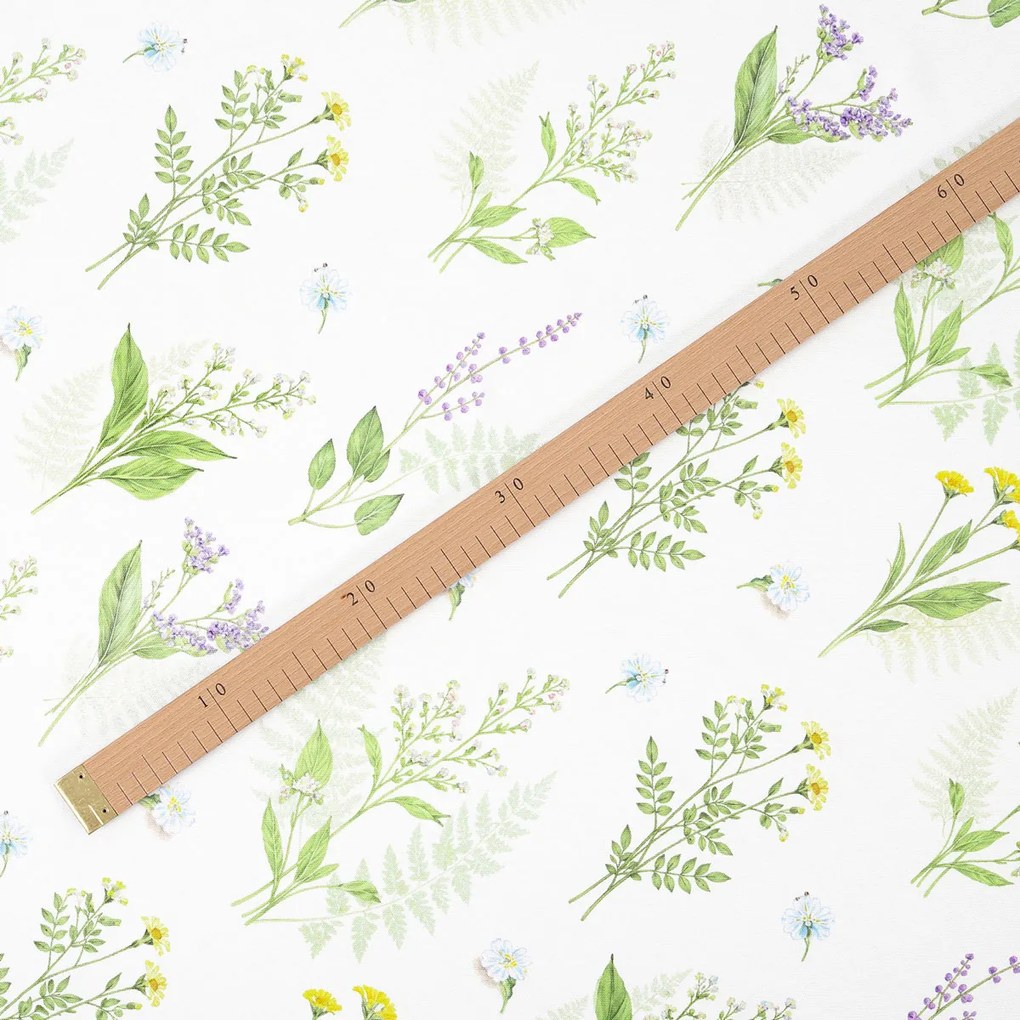 Goldea teflónová látka na obrusy - lesné kvety 160 cm