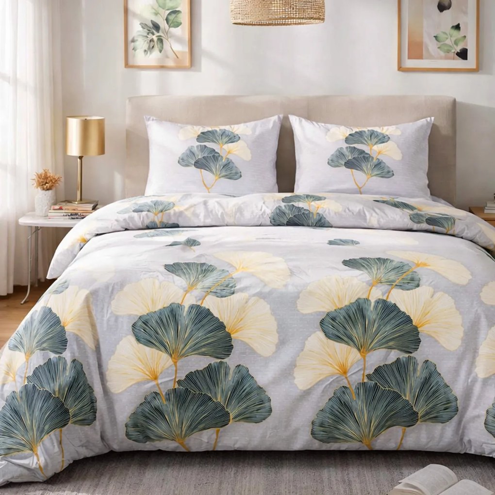 FLANELOVÉ OBLIEČKY FLANELOVE 140X200 CM, 1KS 70X80 CM LISTY