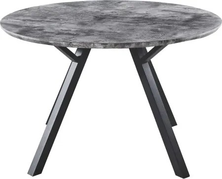 Okrúhly jedálenský stôl Roberta 120x120 cm, šedý betón%