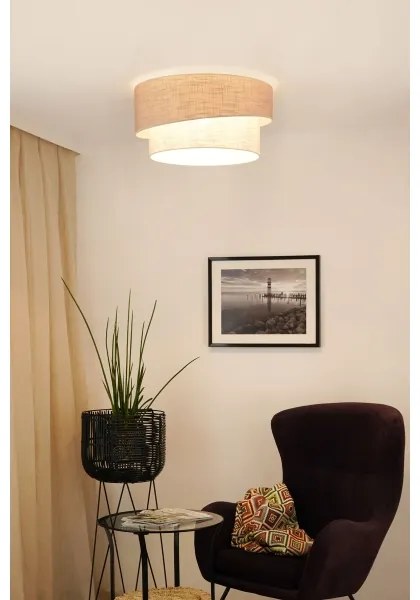 Brilagi - Stropné svietidlo DOVER SHINE 1xE27/15W/230V pr. 50 cm šedá/krémová