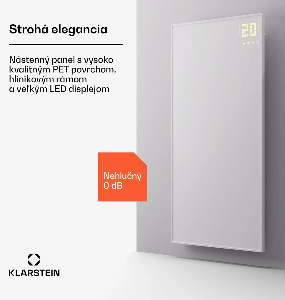 Klarstein Wonderwall Smart Bornholm, infražiarič, 60 x 120 cm, 1200 W, aplikácia