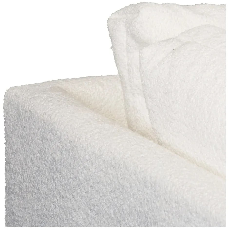 Biela rohová pohovka z textílie buklé (ľavý roh) Ariella – Ropez