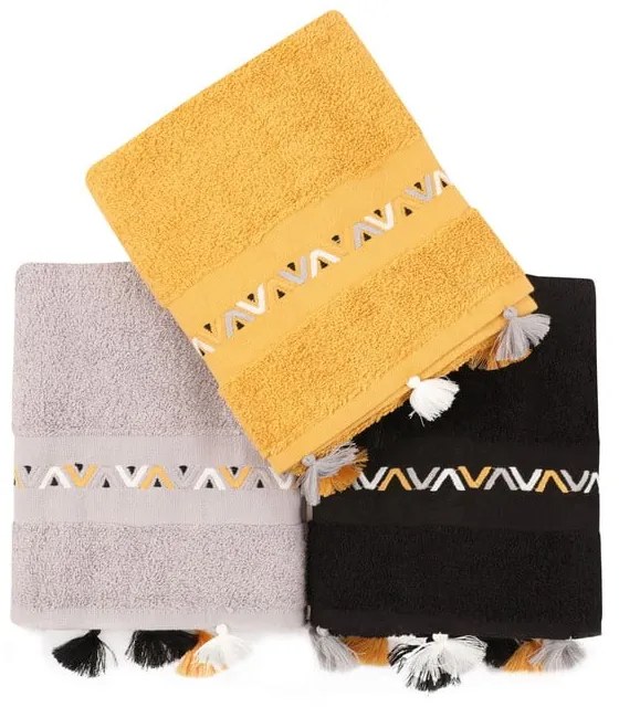 Froté bavlnené uteráky v súprave 3 ks 50x90 cm Asorti – Foutastic