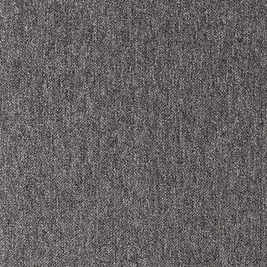 Tapibel, Metrážny koberec Cobalt SDN 64050 - AB tmavý antracit, záťažový, na mieru, šíře 4m,5m, šedá, ab (mriežka), chodba / predsieň