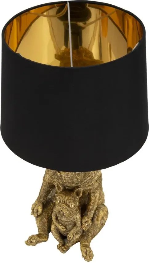 Stolná lampa Pes 43,8 cm čierno-zlatá