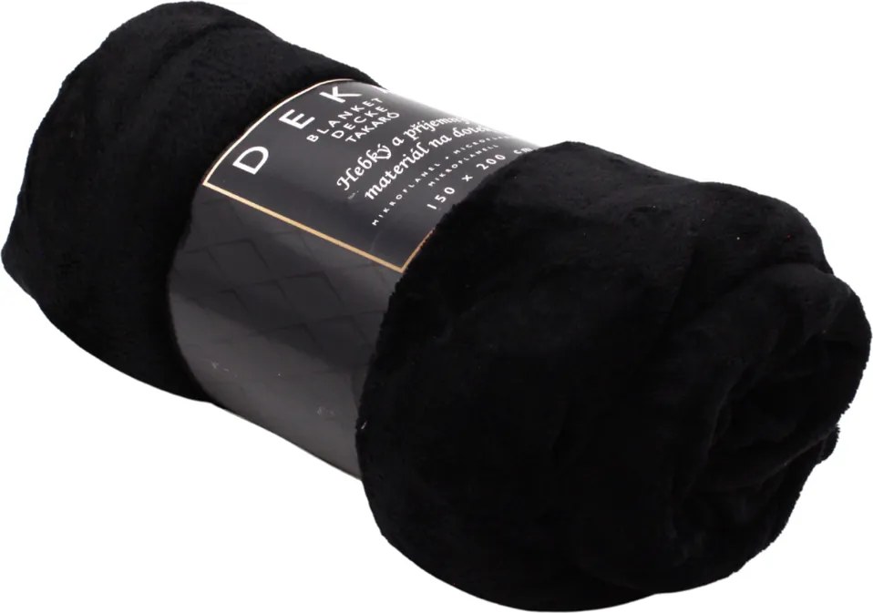 Home Elements Mikroflanelová deka, čierna