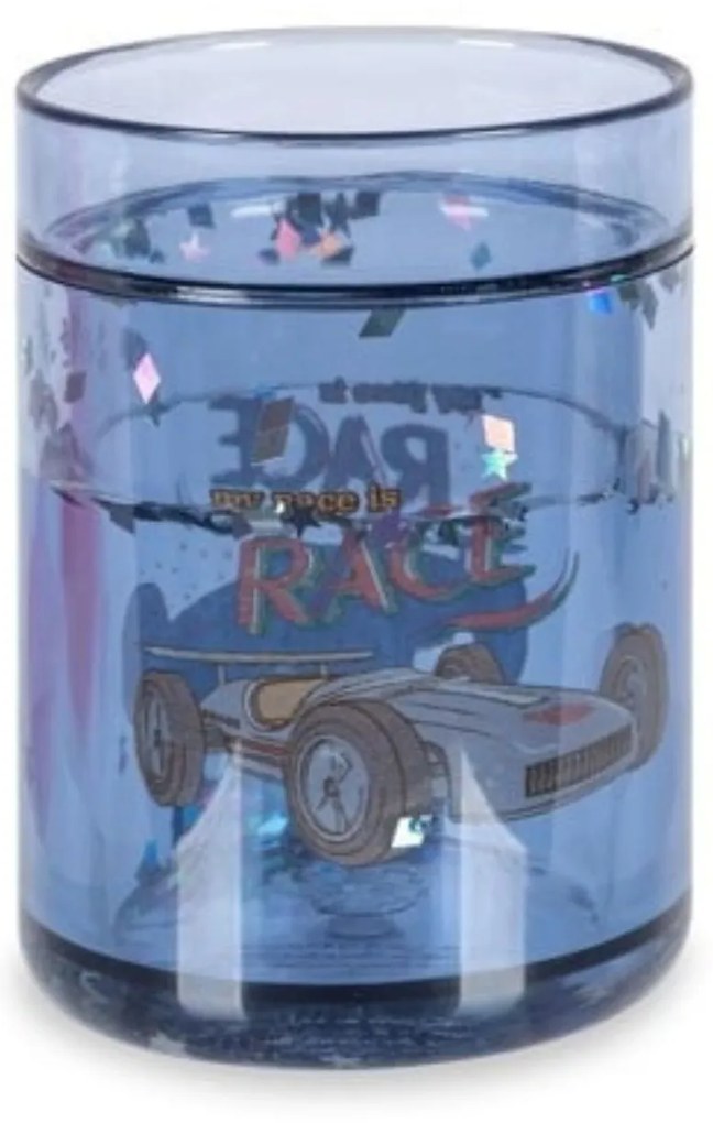 Konges Sløjd Detský trblietavý pohárik Blue mix 180 ml Dino