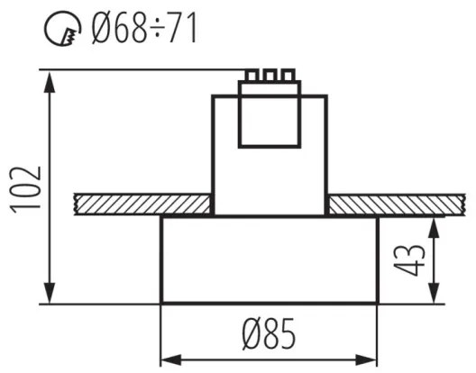 Kanlux 27578 - Podhľadové svietidlo MINI RITI 1xGU10/25W/230V čierna