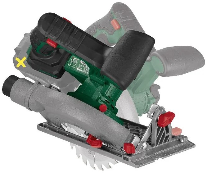 Parkside®  Aku ručná kotúčová píla 20 V Phksa 20 Li + Akumulátor 20 V/2 Ah + Nabíjačka na akumulátor 20 V/2,4 A  (800011363)