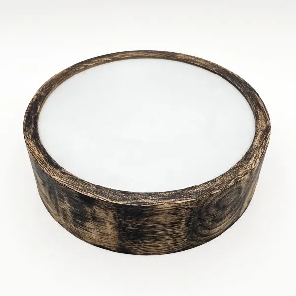 Stropné kúpeľňové svietidlo OAK SMOKY 2xE27/15W/230V IP54, pr. 27,5 cm, dub/hned