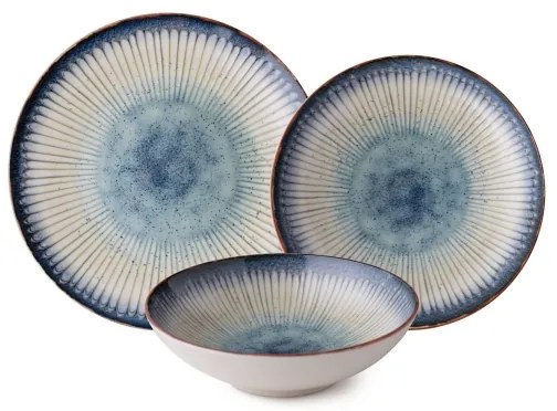 Jedálenská súprava 24 ks modrá/porcelán