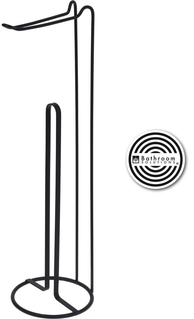 Stojan na toaletný papier Bathroom solutions čierna, 15 x 54 cm