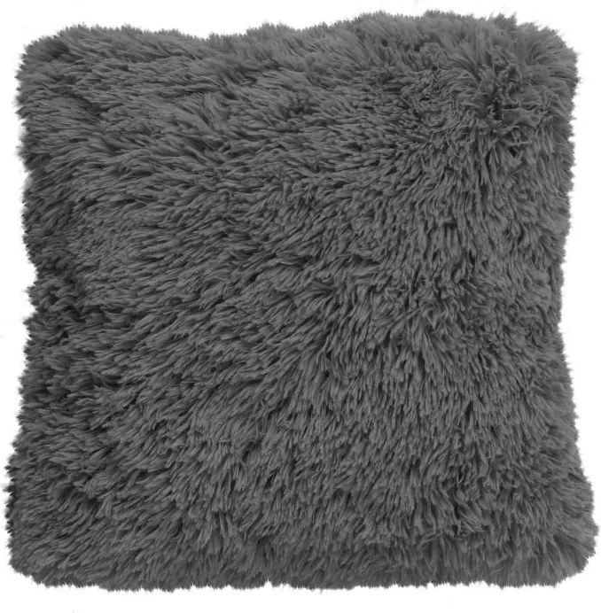 Plyšový povlak na vankúš Mussa 40x40 cm GRAFIT