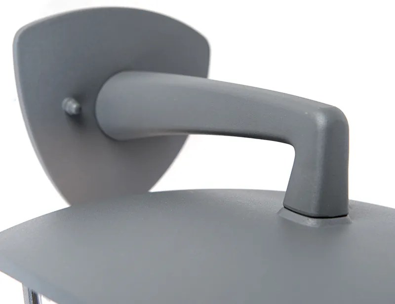 Klasická vonkajšia lampa na stenu tmavosivá IP44 - Platar