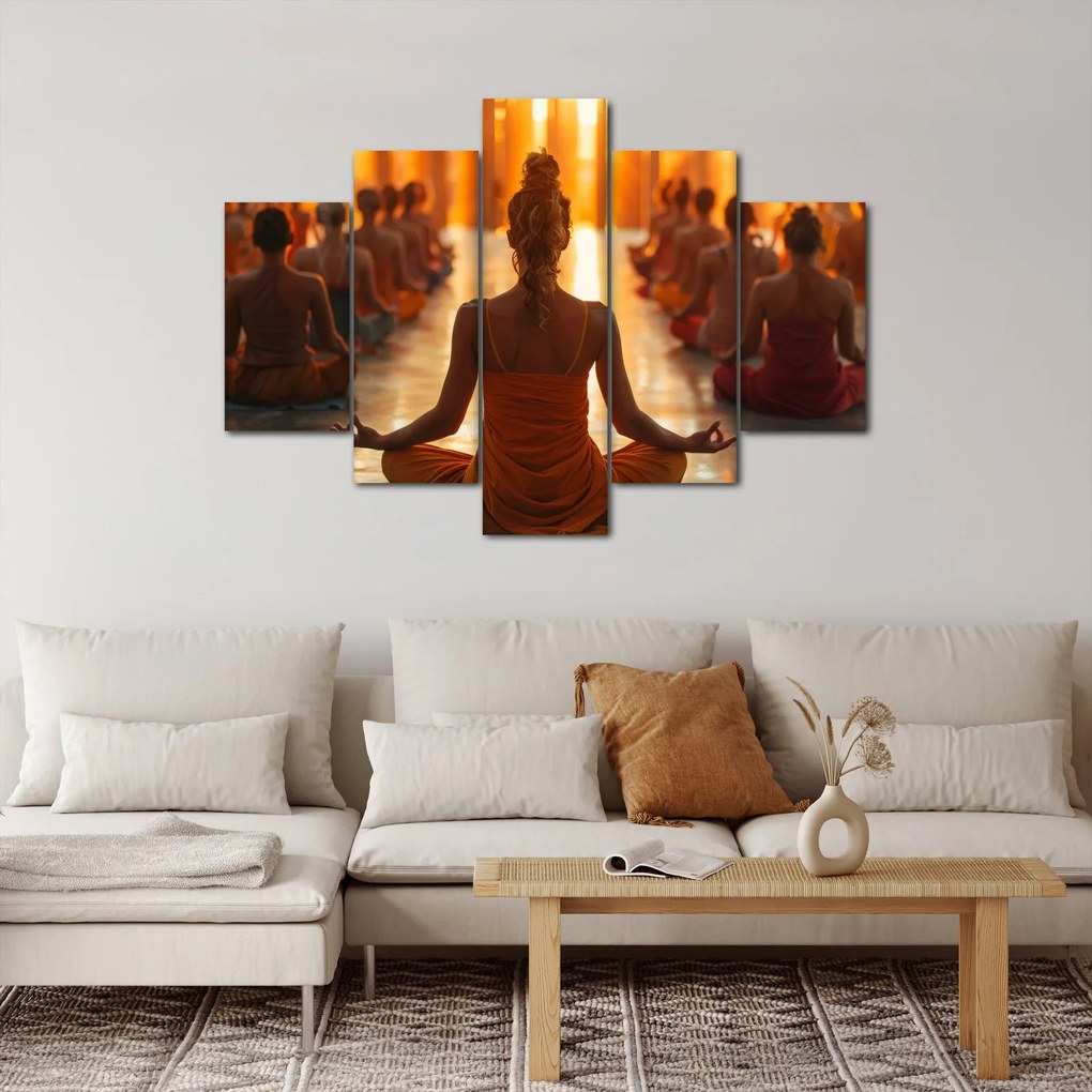 Obraz - Lekcia jogy (150x105 cm)