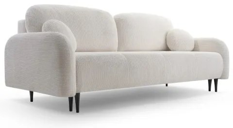 Rozkladacia čalúnená trojmiestna pohovka CLOUDY krémová