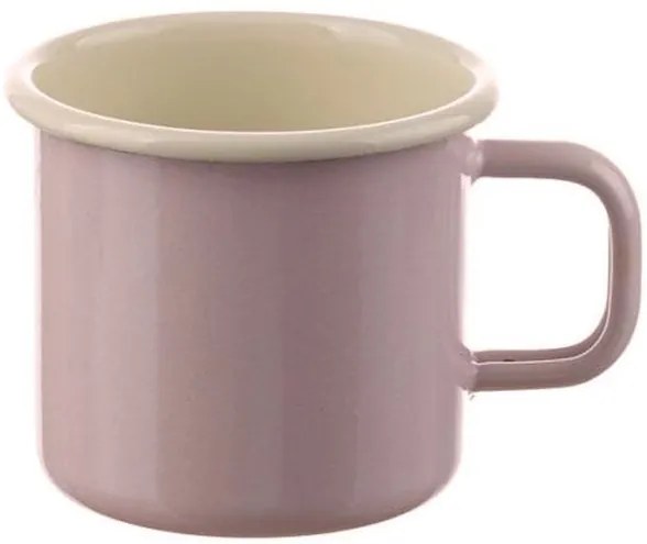 Ružový smaltovaný hrnček Pink dot - Ø8 * 8cm - 250ml