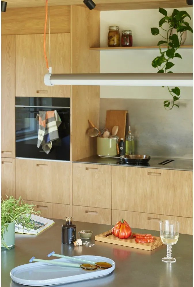 Sivé LED závesné svietidlo so stmievačom Interplay – Hübsch