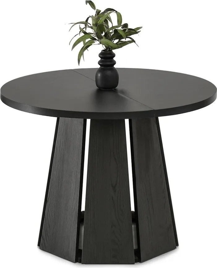 Rozkladací jedálenský stôl ORHAN čierny 100 - 180 cm