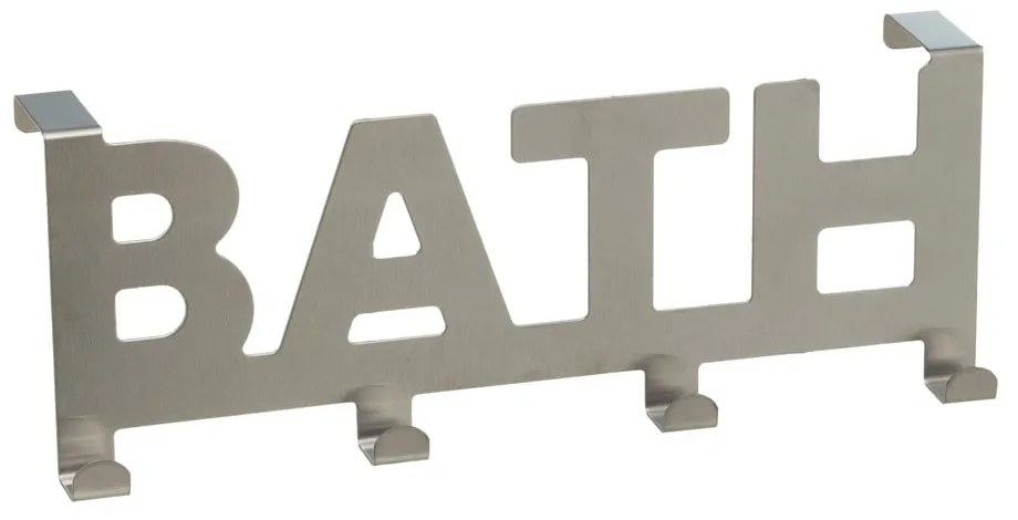 Kovový vešiak na dvere v matne striebornej farbe 32 cm Bath – Casa Selección