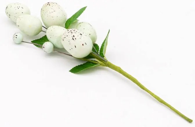 DECOLED Velikonoční větvička, zápich, 24 x 8 cm, zelená vajíčka