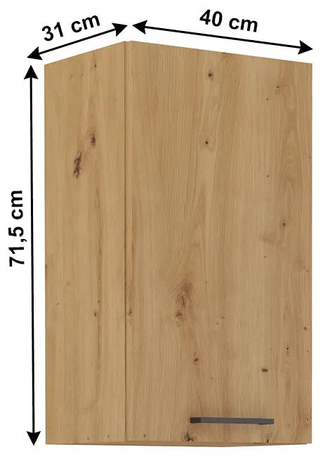 Horná kuchynská skrinka Meriel 40 G-72 1F (dub artisan). Vlastná spoľahlivá doprava až k Vám domov. 1033988