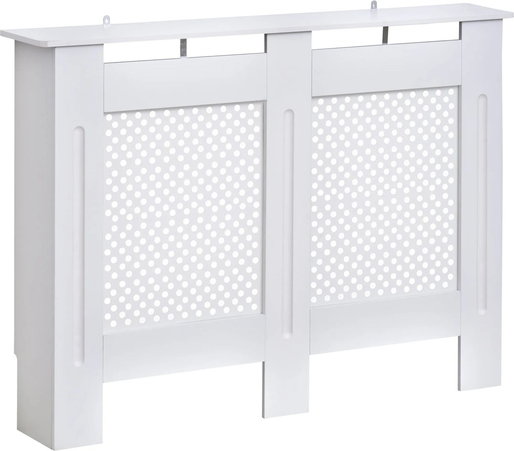 HOMCOM Kryt Radiátora, Nástenná Polička s Moderným Dizajnom MDF 111,5x19x82 cm | Aosom