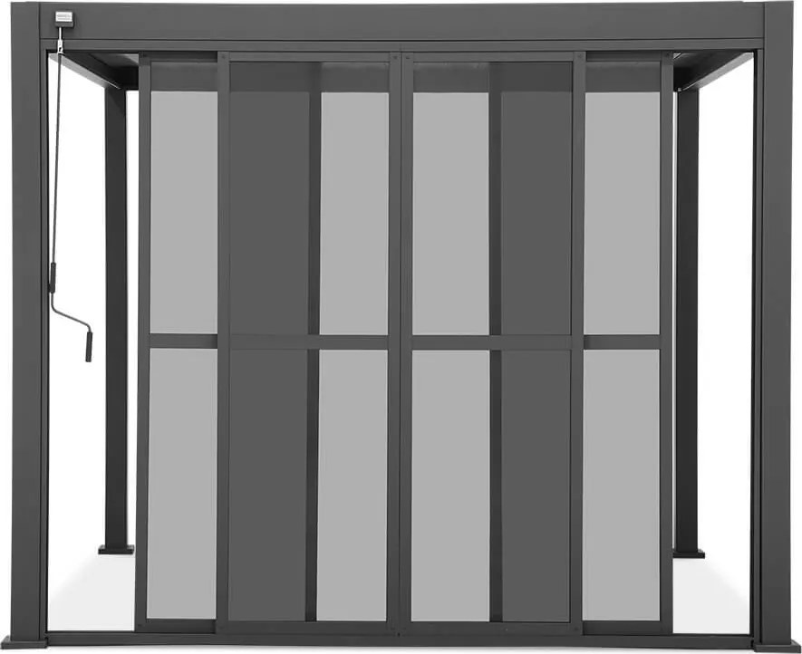 Posuvné dvere do záhradnej pergoly Polykarbonát Premium antracit Gutroof