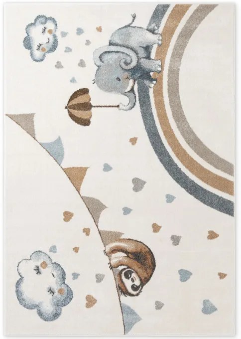 Koberec Villeroy & Boch BOHO KIDS Walk like an Elephant Rainy Party krémový