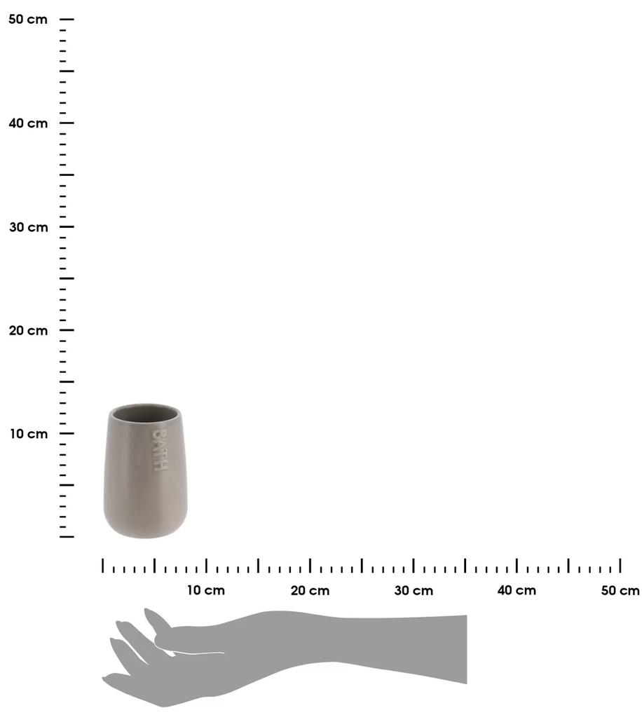 Kúpeľňový pohár Attolico, sivá, 450 ml