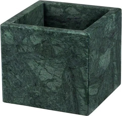 Tmavozelený mramorový kúpeľňový organizér na vatové tampony Marble – Mette Ditmer Denmark