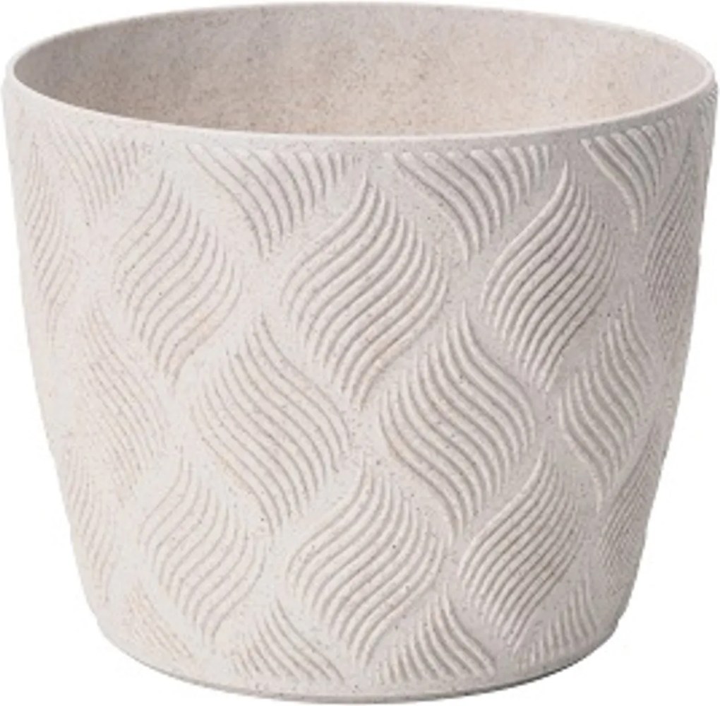 Kvetináč FLOW PETIT ECO WOOD 270 mm, biely*1924