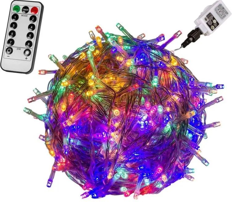 Vianočné LED osvetlenie 40 m - farebná 400 LED + ovládač