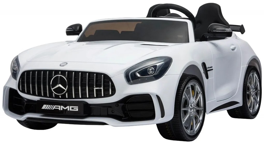 RAMIZ ELEKTRICKÉ AUTÍČKO MERCEDES-BENZ GT R 4 x 4 - LAKOVANÉ - BIELE - 4 x RS550PH-12V - 2 x 12V/7Ah - 2023