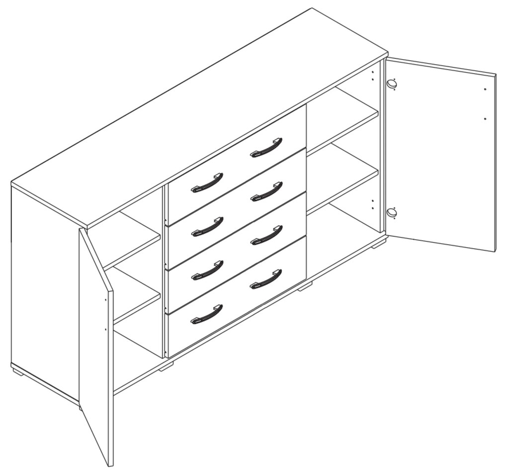 Sconto Komoda GERY dub artisan
