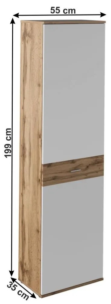 Tempo Kondela Skrinka na topánky TYP 7, dub wotan/biela, CYRIL