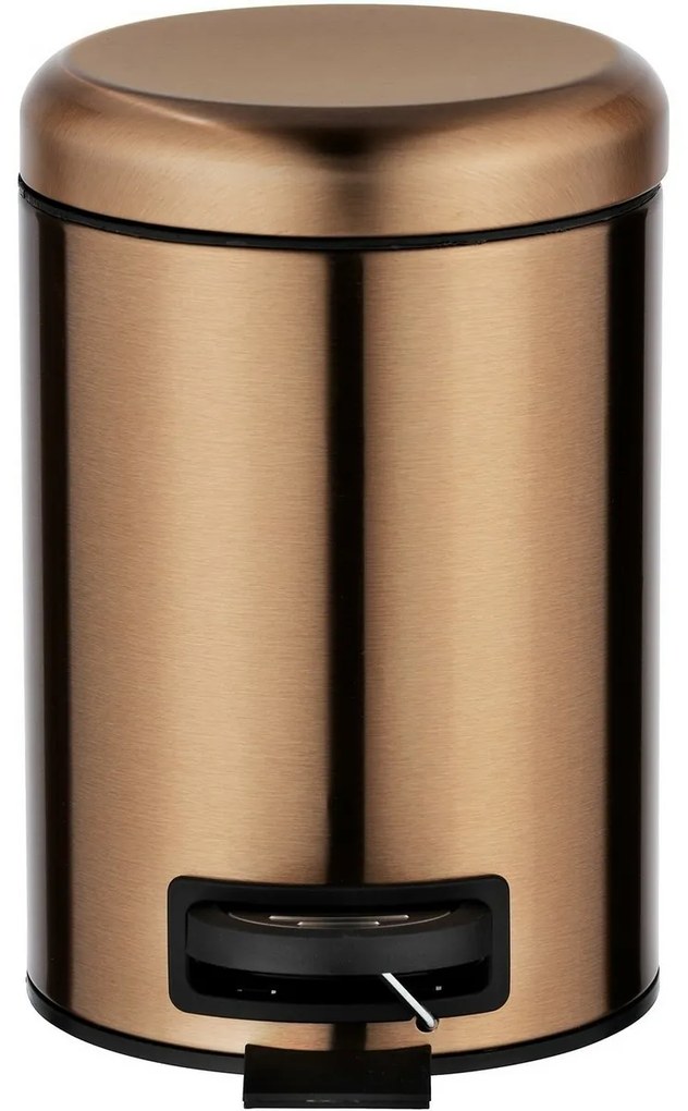 Wenko Pedálový odpadkový kôš Leman 3 l, medená, 3 l
