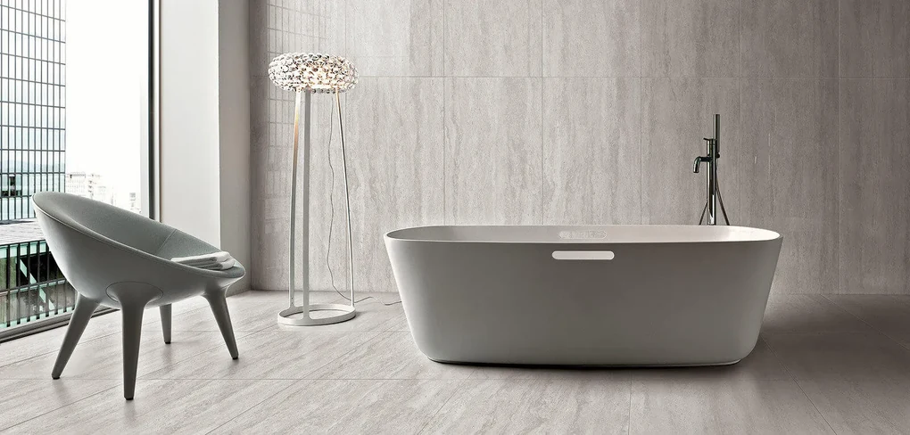 Dlažba Grey Travertino 60x60 R BA | BIANO
