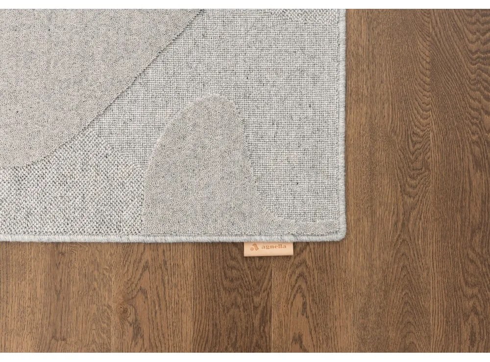 Svetlosivý vlnený koberec 200x300 cm Morphic Botanica – Agnella