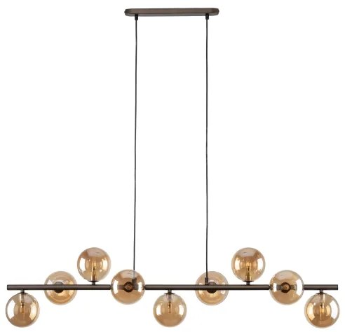Luster na lanku ESTERA 9xG9/6W/230V hnedá/dymová béžová