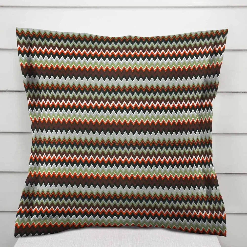 Biante Bavlnená obliečka na vankúš s lemom Sandra SA-097 Retro cik cak 50 x 50 cm