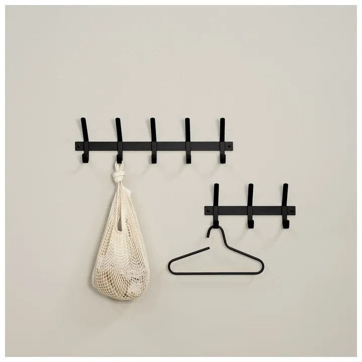 Čierny kovový nástenný vešiak Dexter – Spinder Design