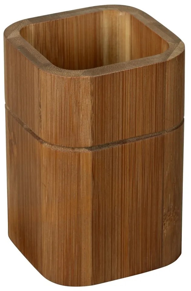 Hnedý bambusový téglik na zubné kefky Serro – Wenko