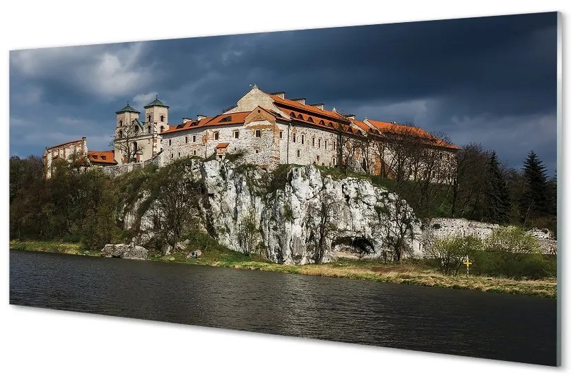 Sklenený obraz Krakow castle River 125x50 cm