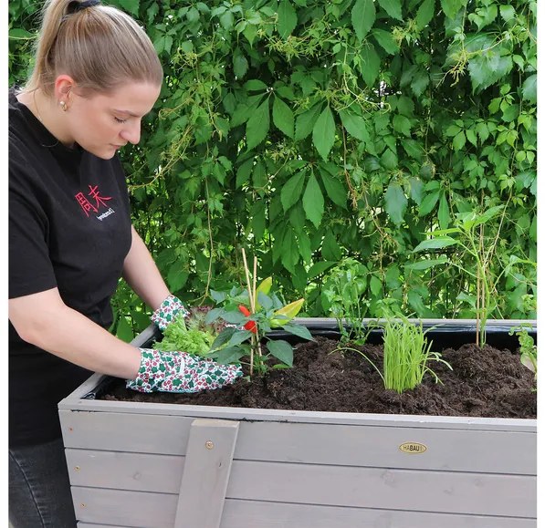 Habau Vyvýšený záhon Alina, 115 x 45 x 89,5 cm, sivý  (100343151)