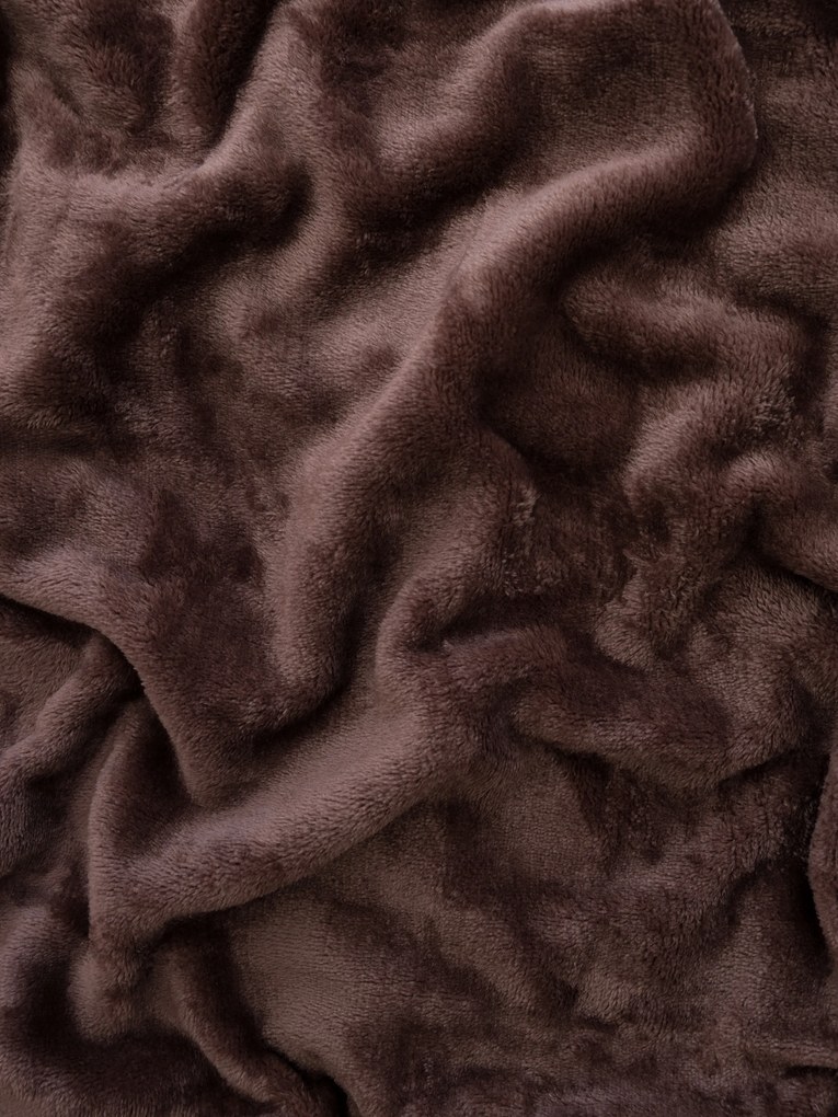 Baránková deka mikroplyš Exclusive 220 × 200 cm – Laura tmavo hnedá
