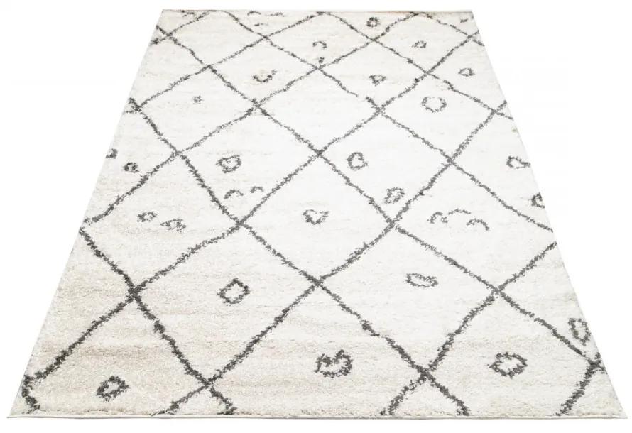 Kusový koberec shaggy Piata krémový 80x150cm